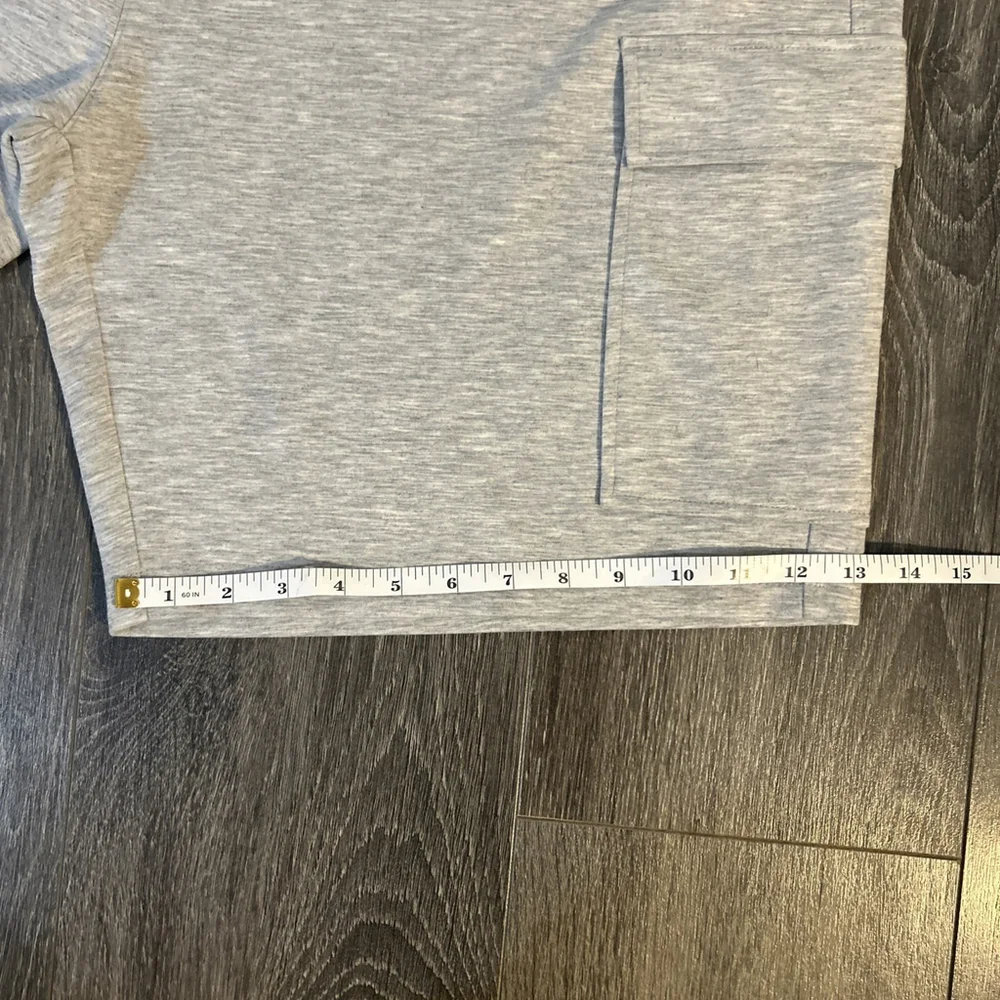 Areopostale Mens 3XL Gray Shorts Drawstring Waist Zipper & Cargo Pockets NWT